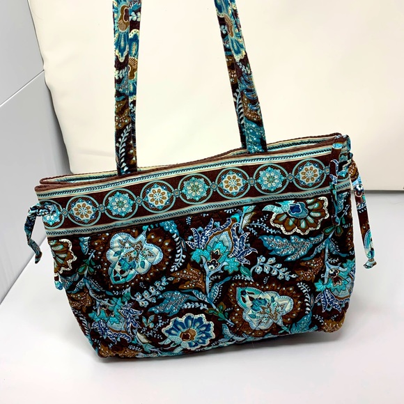 Vera Bradley Bags Vera Bradley Blue And Brown Purse Poshmark